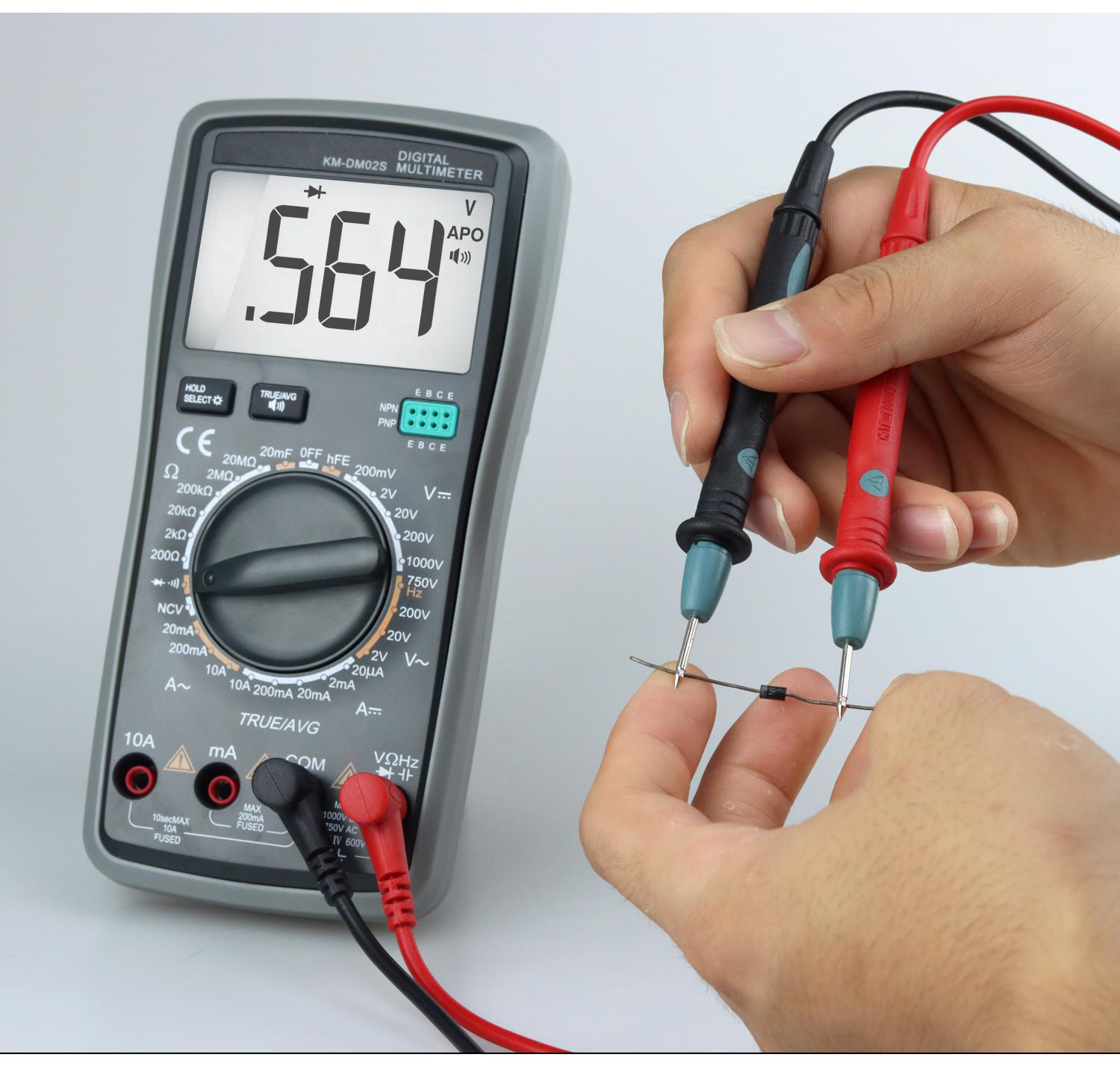 KM-DM02S Digital Multimeter with Voice Broadcast True RMS Measurement Non-Contact Voltage Detection High Precision Auto-Ranging Multimeter