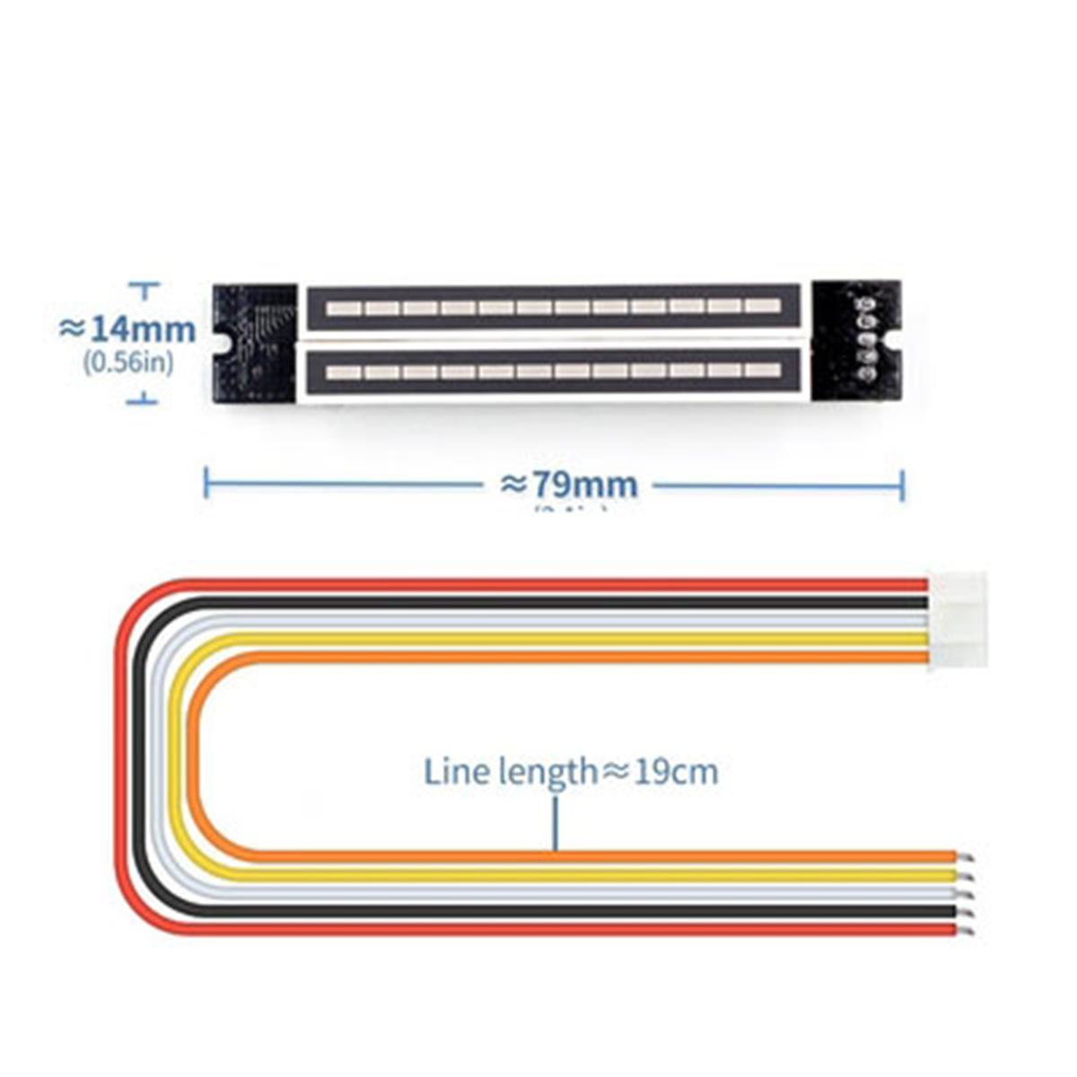 Mini Dual 12 Stereo Level Indicator Lamp Kit with Adjustable Speed and Light Compact Size TI Signal Isolation LED Display for Clear Audio Rendering