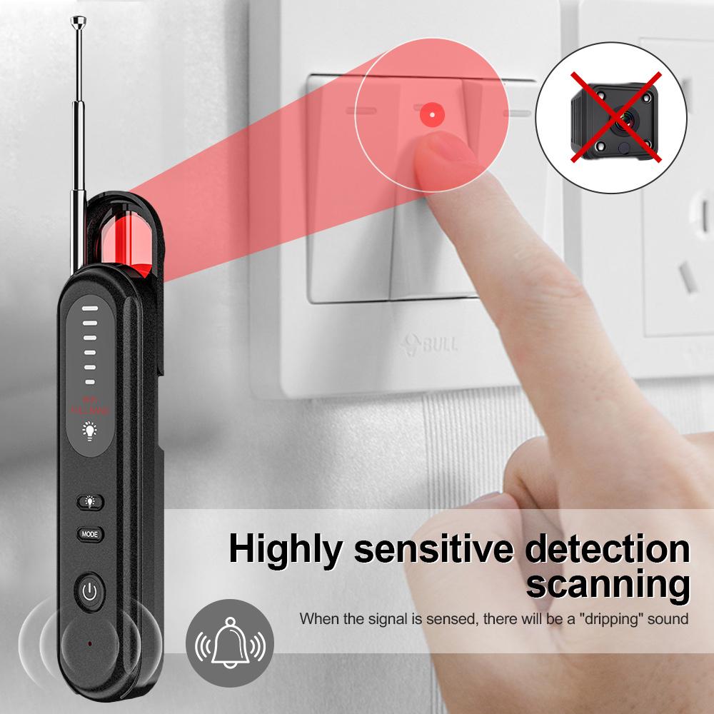 T01 Wireless Detector 5 Gears Adjustable Sensitivity Anti-Spy GPS Car Locator Signal Detection Device 360-Degree Full Range Detection