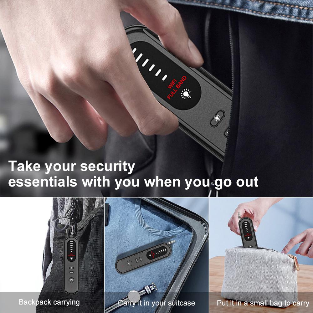 T01 Wireless Detector 5 Gears Adjustable Sensitivity Anti-Spy GPS Car Locator Signal Detection Device 360-Degree Full Range Detection