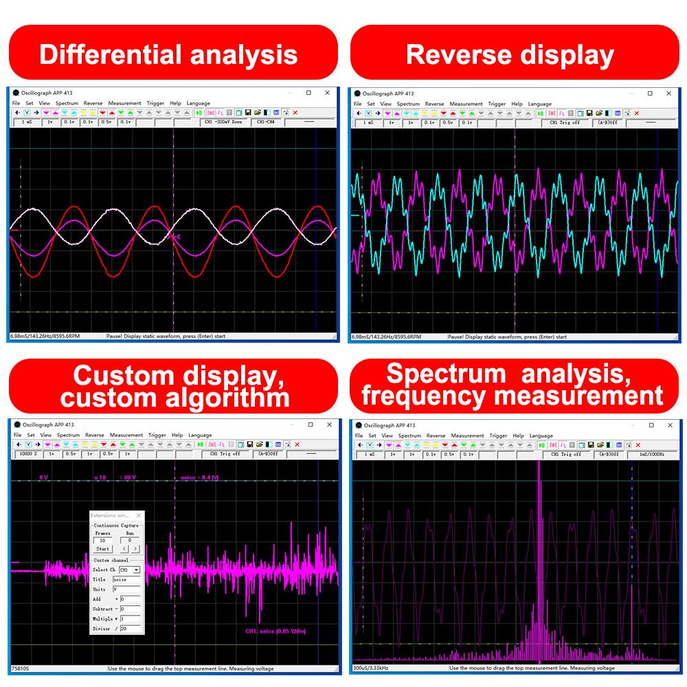 ET601/ET602 Wi-Fi USB 5 Channels Virtual Oscilloscope Wireless Storage Oscilloscope Recorder Car Automobile Repair Tools