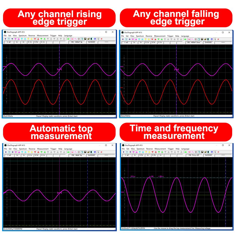 ET601/ET602 Wi-Fi USB 5 Channels Virtual Oscilloscope Wireless Storage Oscilloscope Recorder Car Automobile Repair Tools