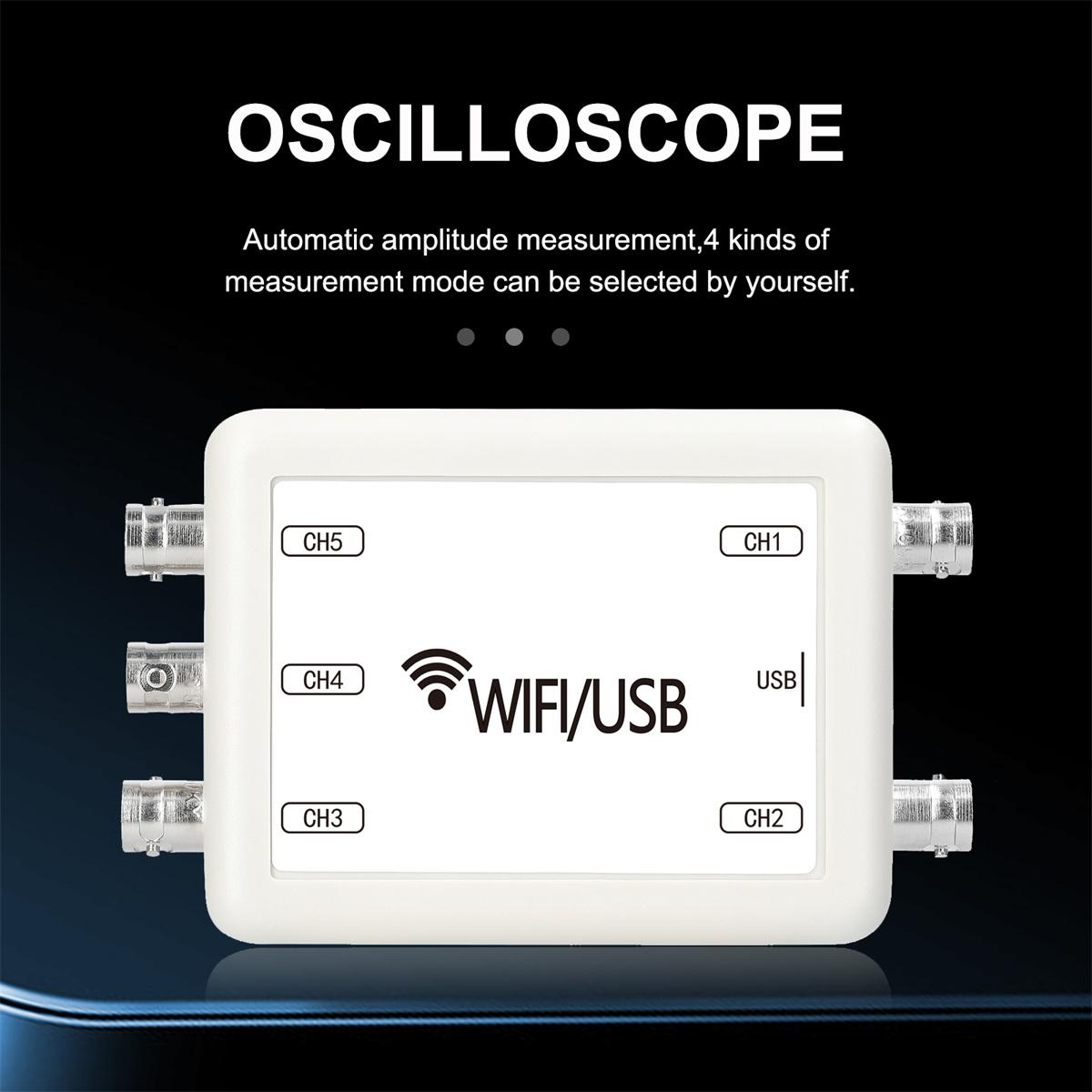 ET601/ET602 Wi-Fi USB 5 Channels Virtual Oscilloscope Wireless Storage Oscilloscope Recorder Car Automobile Repair Tools