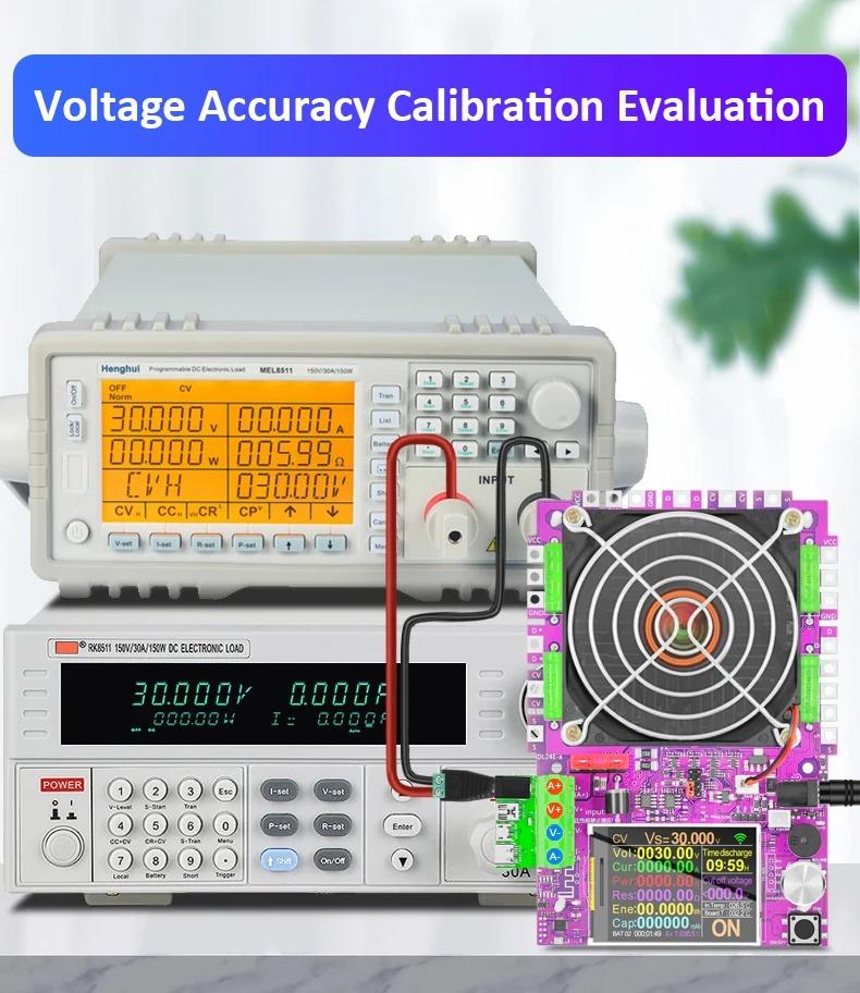 150W Tuya WiFi Smart Power Electronic Load Tester DC USB 18650 Voltage Current 48V Battery Capacity Monitor Tools