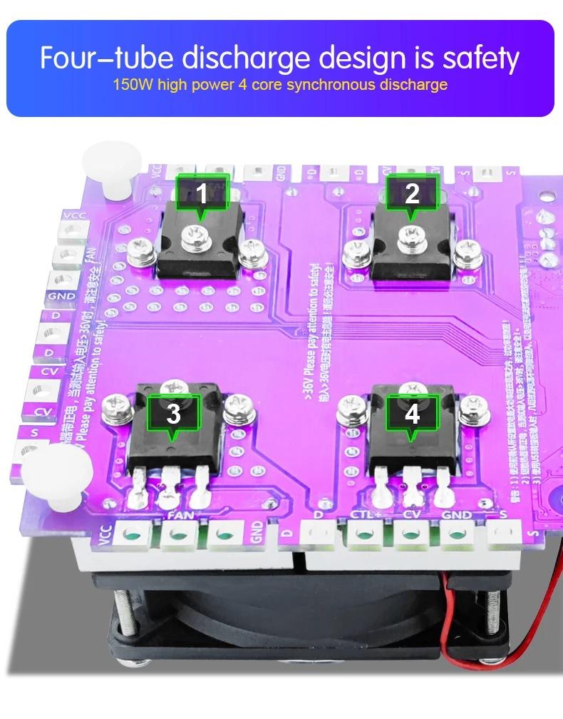 150W Tuya WiFi Smart Power Electronic Load Tester DC USB 18650 Voltage Current 48V Battery Capacity Monitor Tools