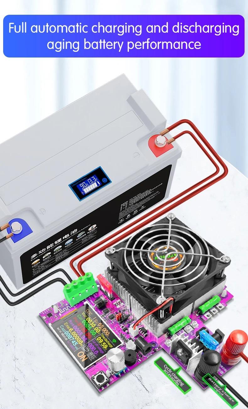 150W Tuya WiFi Smart Power Electronic Load Tester DC USB 18650 Voltage Current 48V Battery Capacity Monitor Tools
