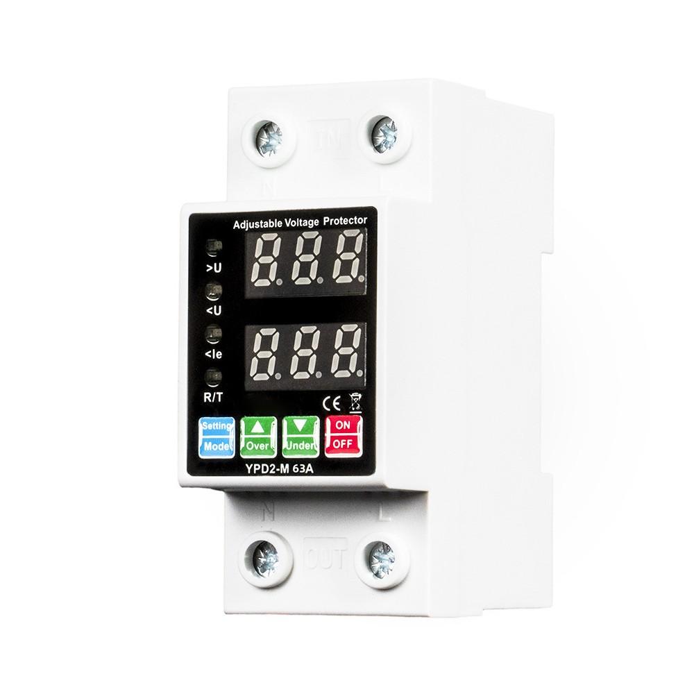 40A 63A Rated Current Automatic Reclosing Protector with Overvoltage Undervoltage Overcurrent Protection Real-Time Dual Digital Display