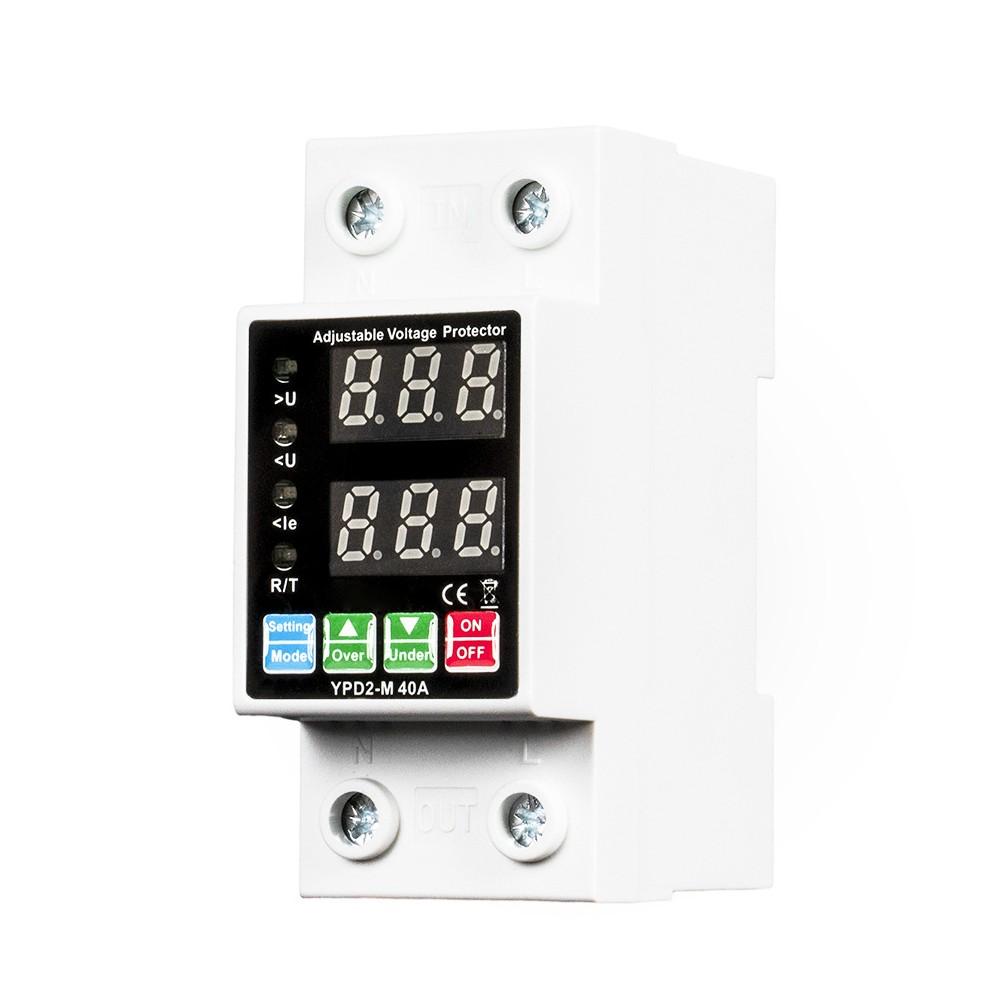 40A 63A Rated Current Automatic Reclosing Protector with Overvoltage Undervoltage Overcurrent Protection Real-Time Dual Digital Display