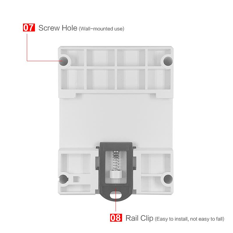 AT4PW 100A Tuya WIFI Din Rail Smart Switch Remote Control AC 220V 110V Digital Power Energy Volt Amp Kwh Frequency Factor Meter