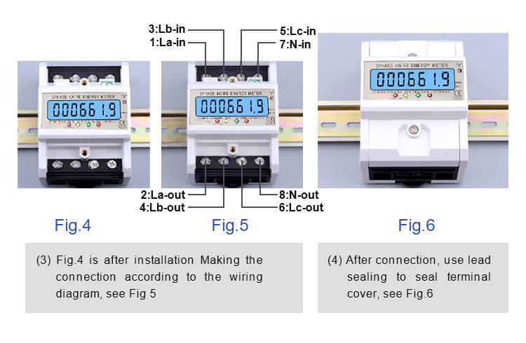 DTS6619 New Model 100A LCD Digital Display with Backlight Power Meter in Energy Meters Smart Electric Meter 3 Phase Kwh Meter