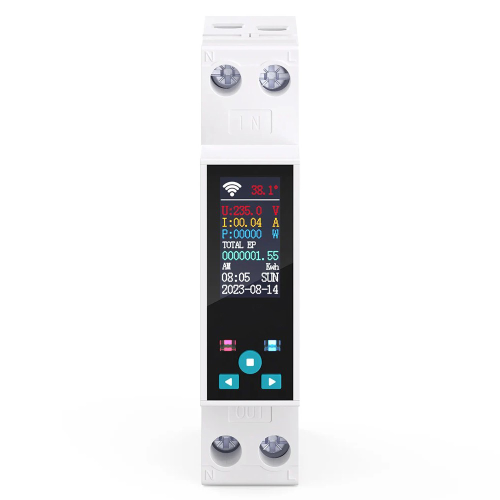 35mm DIN RAIL Switch Intelligent Meter Circuit Breaker LED Energy Meter KWh Power Timer Relay APP Control
