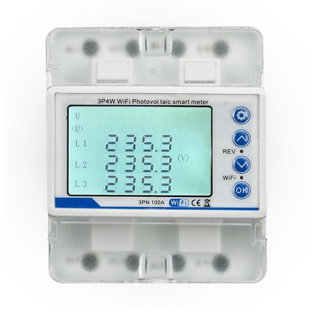 Tuya WiFi 3P4W Photovoltaic Meter Three Phase Reclosure Switch Intelligent Reclosing Protector