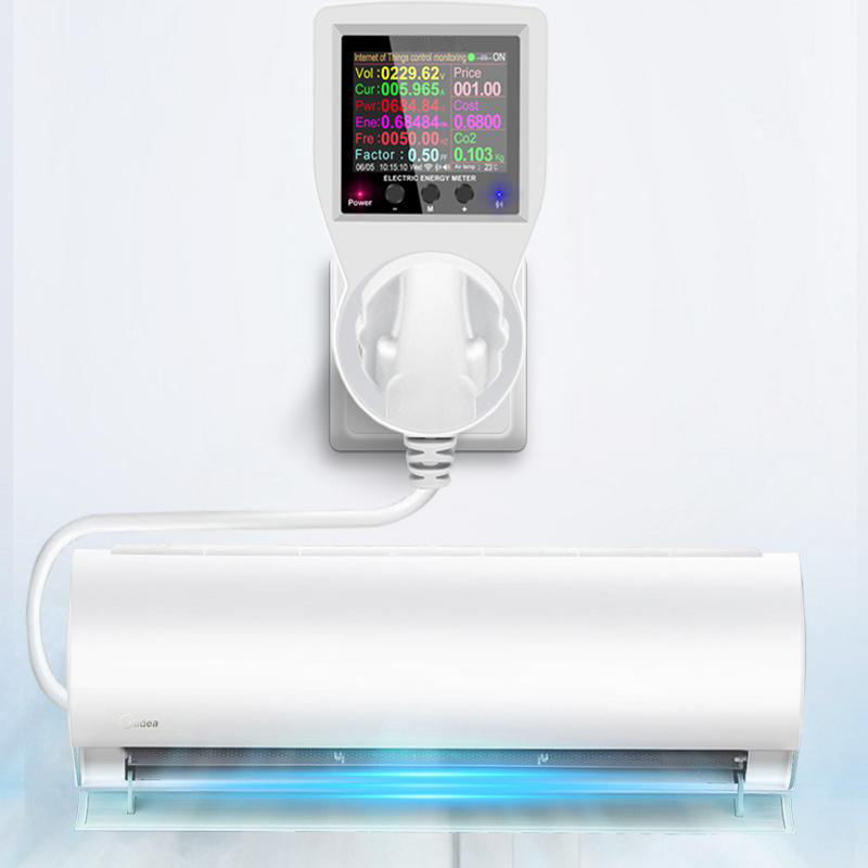 WIFI Digital Wattmeter EU Plug 220V AC Power Meter Electricy consumption Energy Meter Power Kilowatt Wattage Electricity Meter