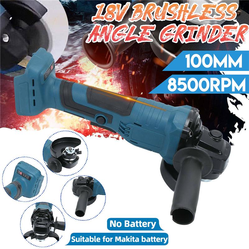 100mm Brushless Angle Grinder Polishing Cordless Cutting Machine Sanding Tool For Makita 18V Battery