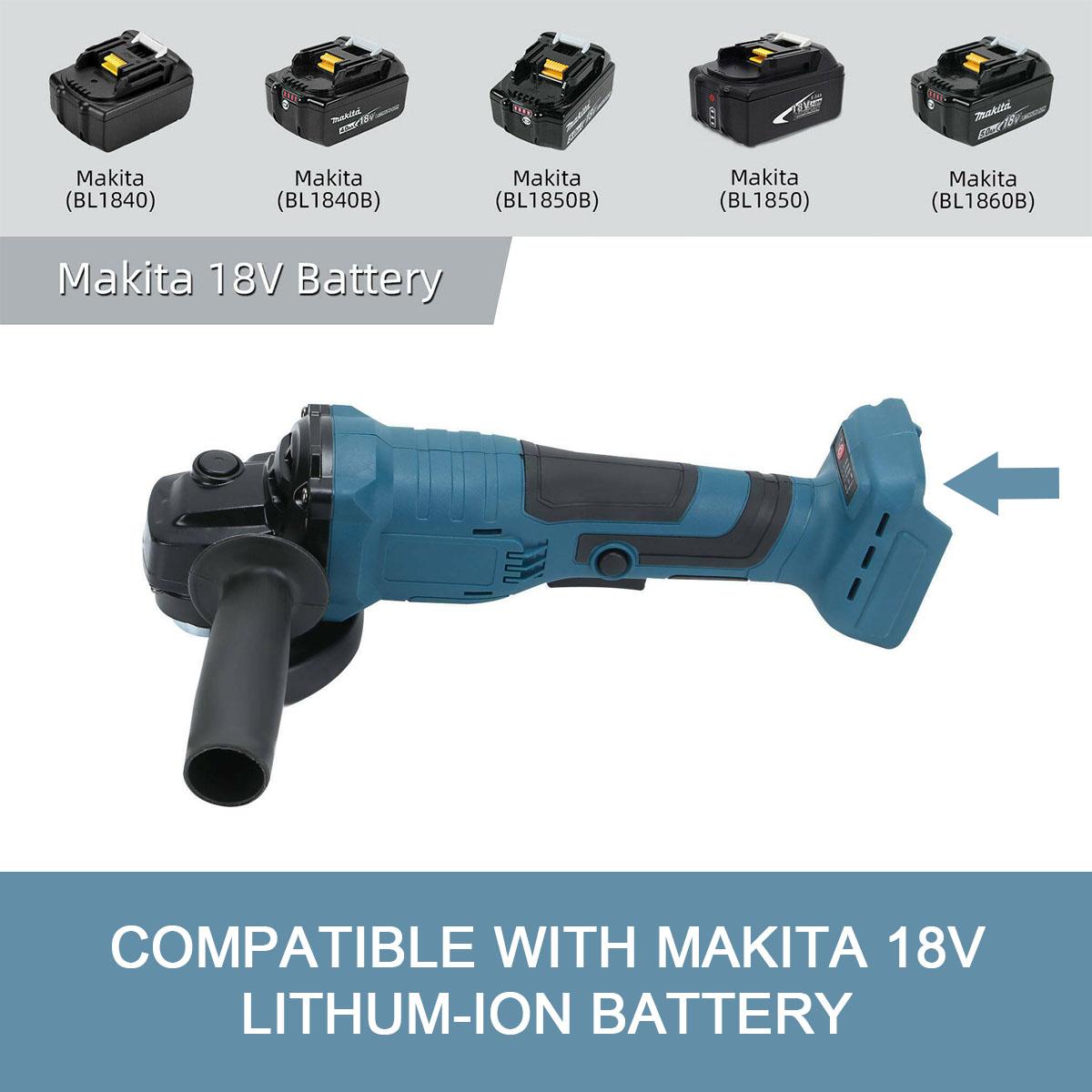 100mm Brushless Angle Grinder Polishing Cordless Cutting Machine Sanding Tool For Makita 18V Battery