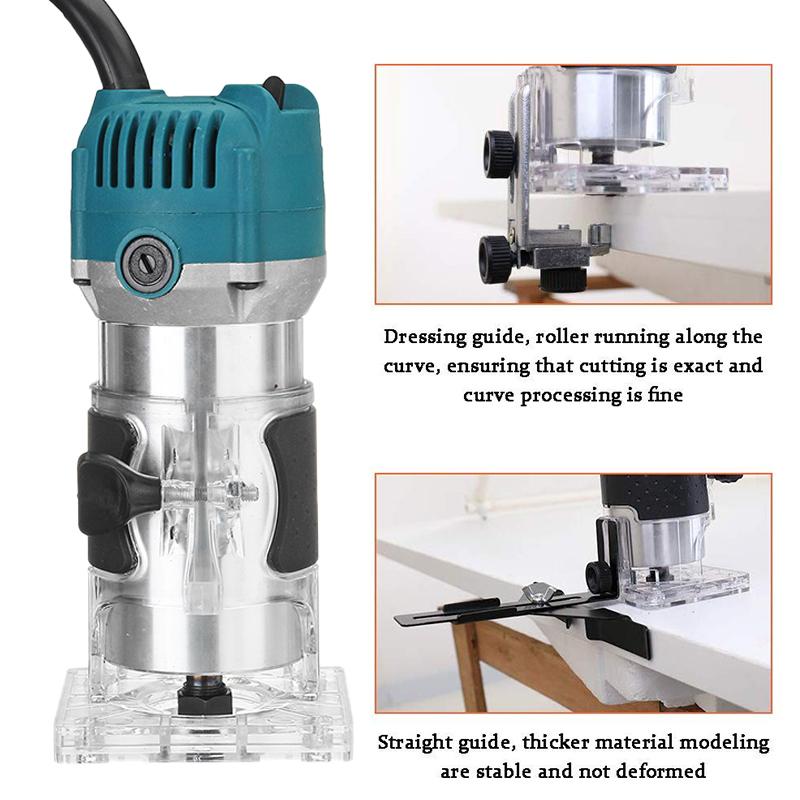 1100W 220V Electric Hand Trimmer 35000RPM Corded Wood Laminate Palm Router Electric Trimmer Wood Tool