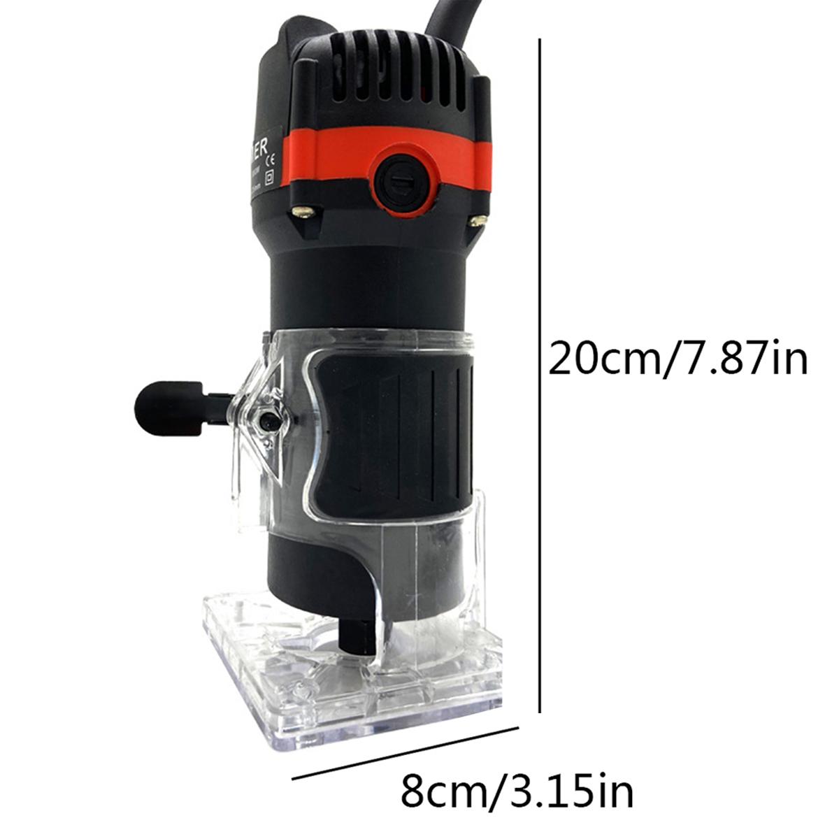 110V/220V 30000RPM Electric Hand Trimmer Router 6.35mm Wood Laminate Palm Joiners Working Cutting Machine