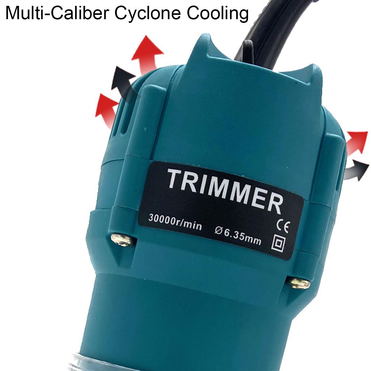 110V/220V 30000RPM Electric Hand Trimmer Router 6.35mm Wood Laminator Palm Joiners Working Cutting Tool