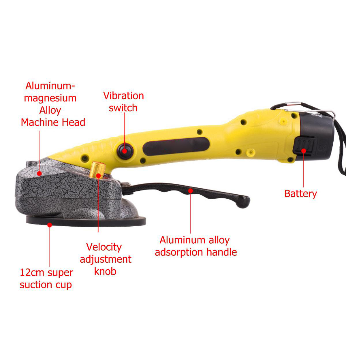 110V-240V 2500mAh Electric Tile Tiling Machine 10 Gears Wall Tile Tiling Machine w/ 2 Battery