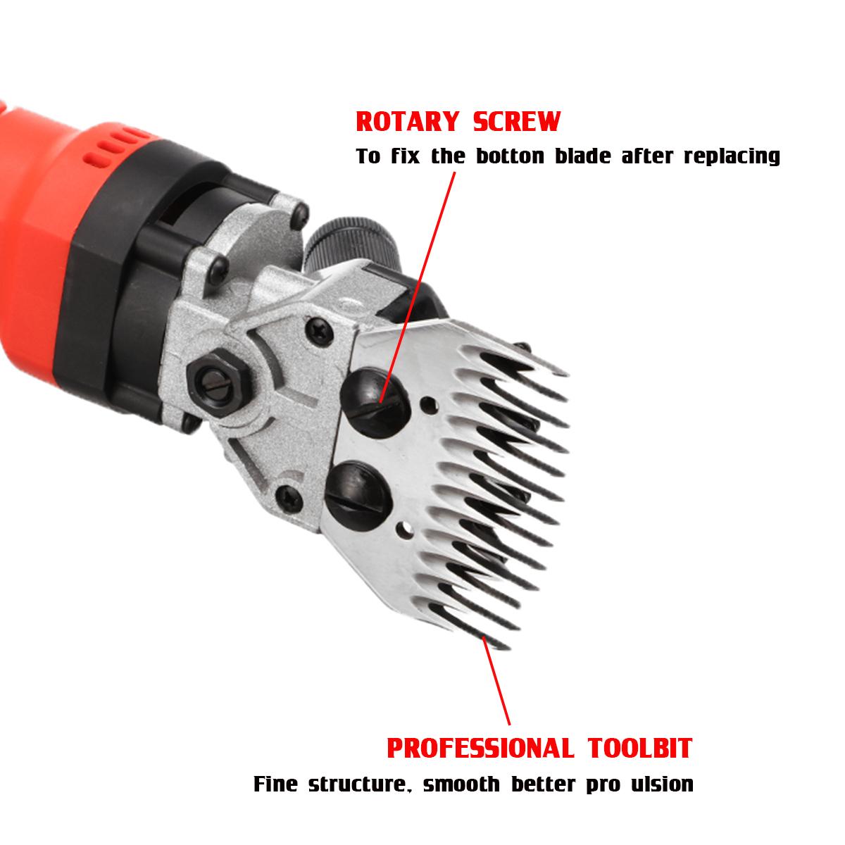 1200W Electric Sheep Shearing Cutter Goat Wool Shaving 6 Speed Adjustment Electric Sheep Shears Clipper Shaving Fur Push Trimmer Tool