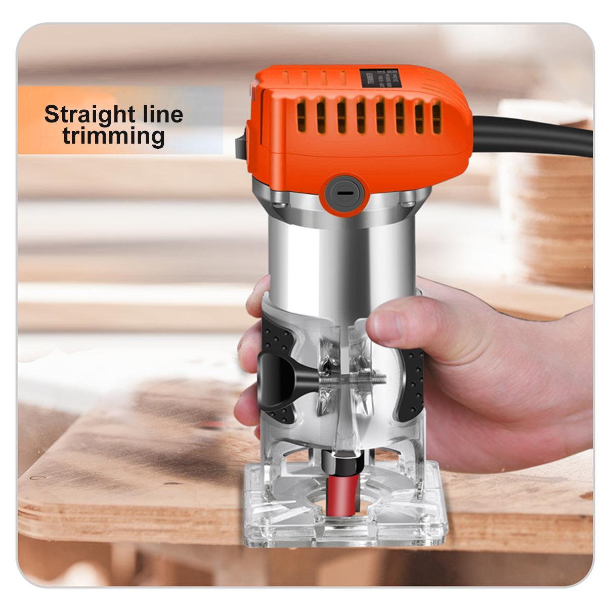 1280W Wood Palm Router Tool Hand Edge Trimmer WoodWorking Joiner Cutting Palmming Tool 6 Speeds 35000r/min 220V 6.35mm(1/4)