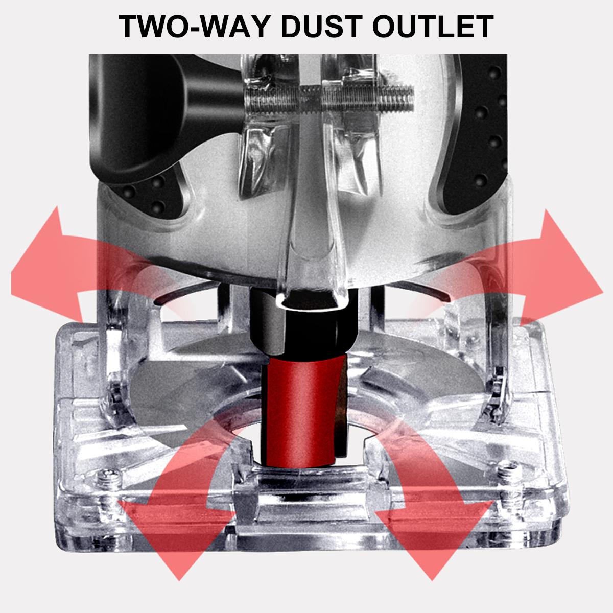 1280W Wood Palm Router Tool Hand Edge Trimmer WoodWorking Joiner Cutting Palmming Tool 6 Speeds 35000r/min 220V 6.35mm(1/4)