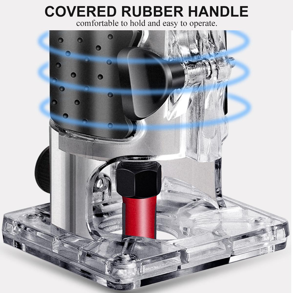 1280W Wood Palm Router Tool Hand Edge Trimmer WoodWorking Joiner Cutting Palmming Tool 6 Speeds 35000r/min 220V 6.35mm(1/4)