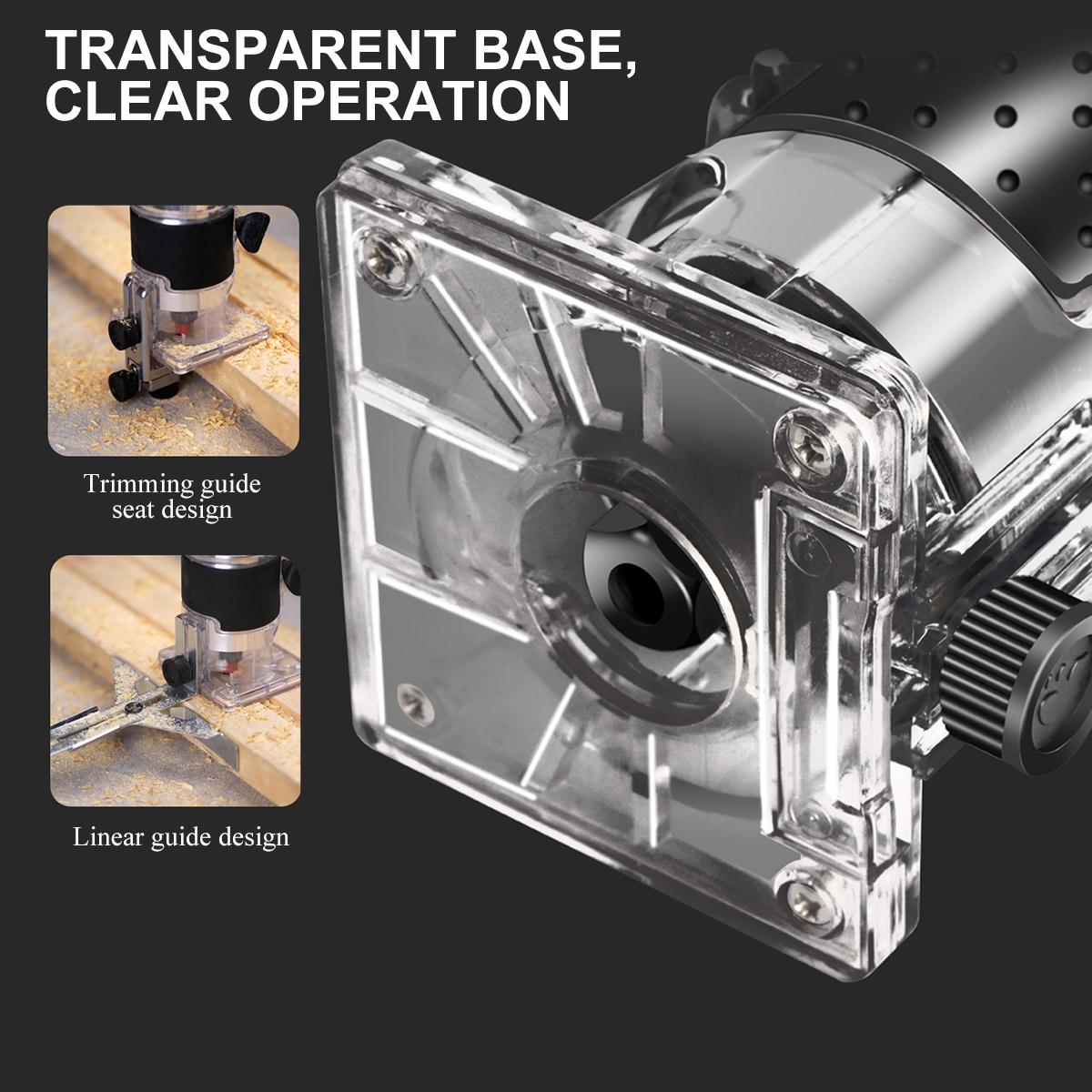 1280W Wood Palm Router Tool Hand Edge Trimmer WoodWorking Joiner Cutting Palmming Tool 6 Speeds 35000r/min 220V 6.35mm(1/4)