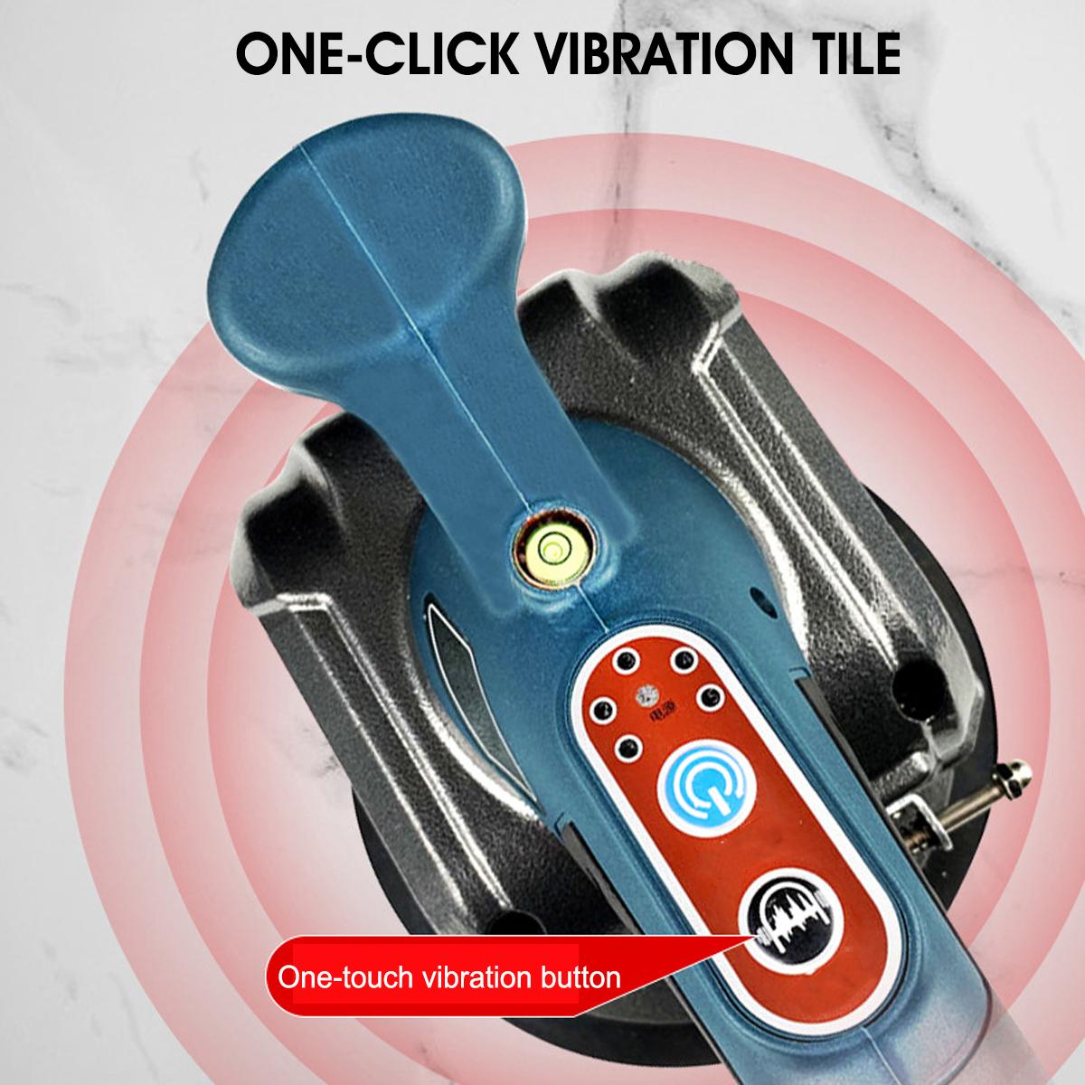 12V/24V 125mm 5 Speed Electric Tiler Tiling Machine Vibrator Suction LED Ceramic Floor Tile Tiler Power Tools W/1pc/2pcs Battery EU Plug