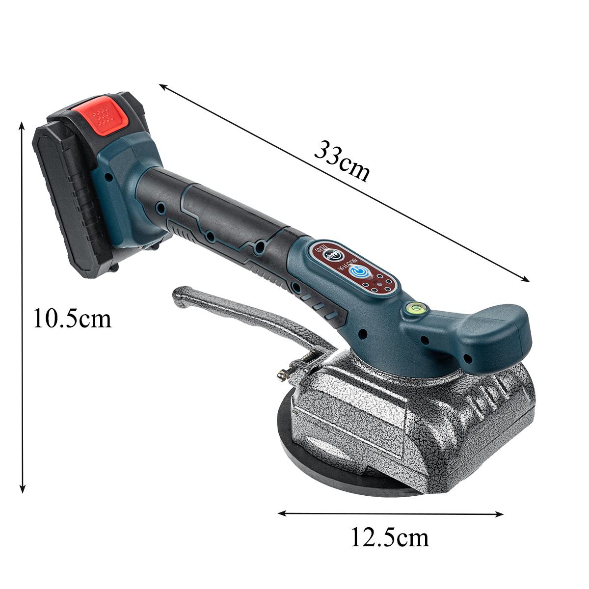 12V/24V 125mm 5 Speed Electric Tiler Tiling Machine Vibrator Suction LED Ceramic Floor Tile Tiler Power Tools W/1pc/2pcs Battery EU Plug