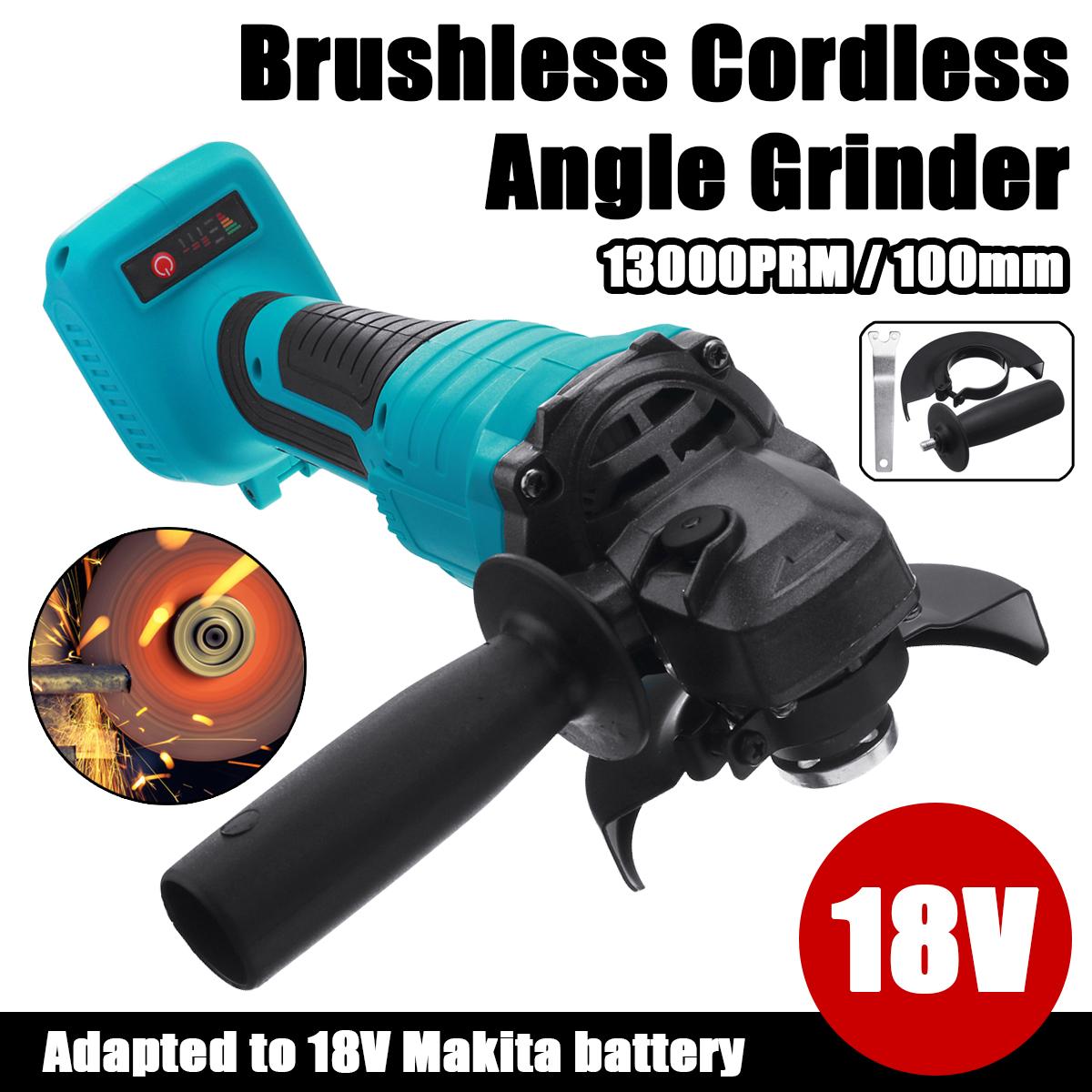 13000RPM 100mm Brushless Wireless Impact Angle Grinder For Makita 18V Battery