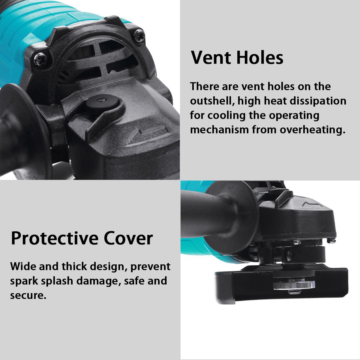 13000RPM 100mm Brushless Wireless Impact Angle Grinder For Makita 18V Battery