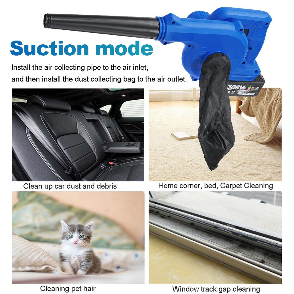 1600W 20000rpm 2-in-1 Electric Cordless Air Blower Blowing Tool Suction Machine with/without Battery