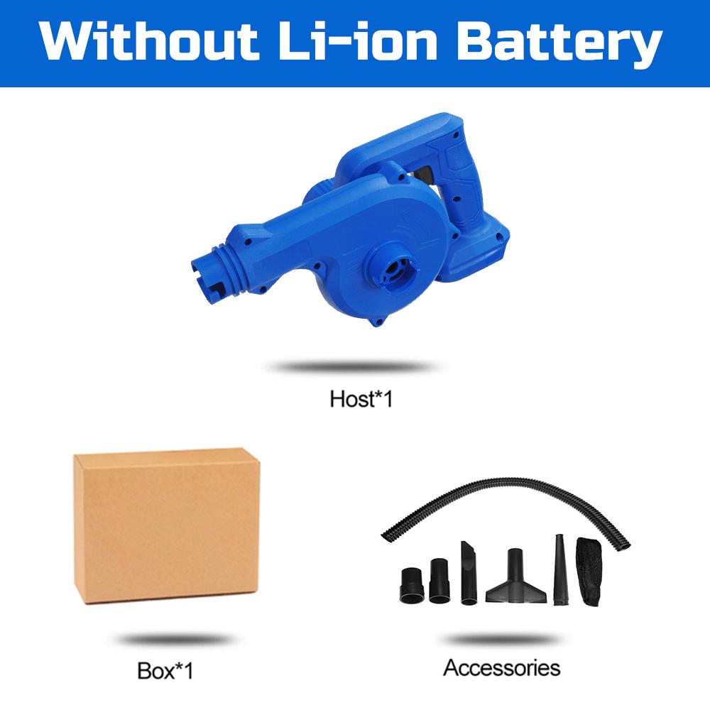 1600W 20000rpm 2-in-1 Electric Cordless Air Blower Blowing Tool Suction Machine with/without Battery