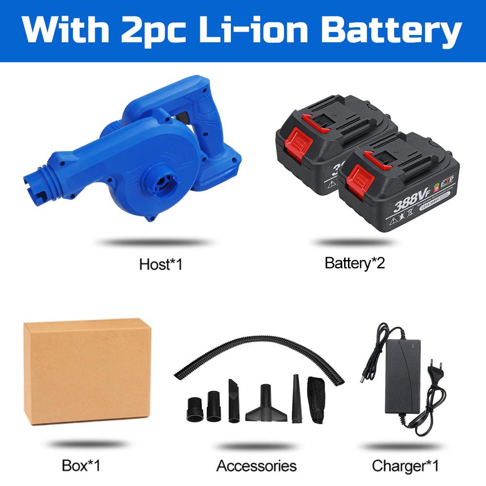 1600W 20000rpm 2-in-1 Electric Cordless Air Blower Blowing Tool Suction Machine with/without Battery