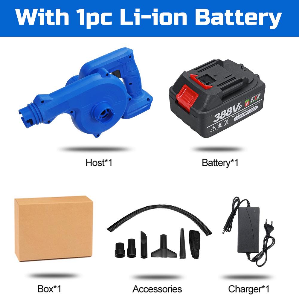 1600W 20000rpm 2-in-1 Electric Cordless Air Blower Blowing Tool Suction Machine with/without Battery