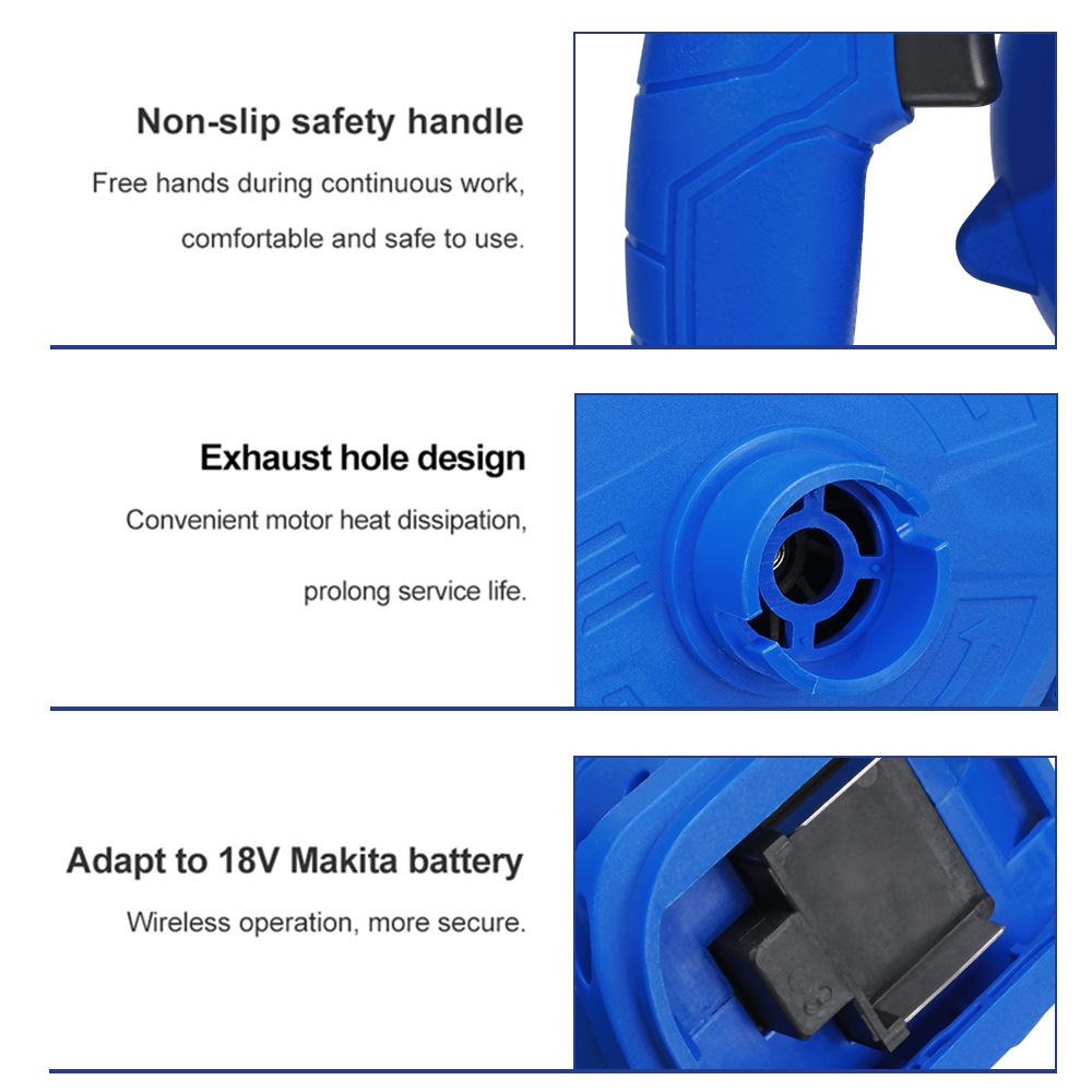 1600W 20000rpm 2-in-1 Electric Cordless Air Blower Blowing Tool Suction Machine with/without Battery