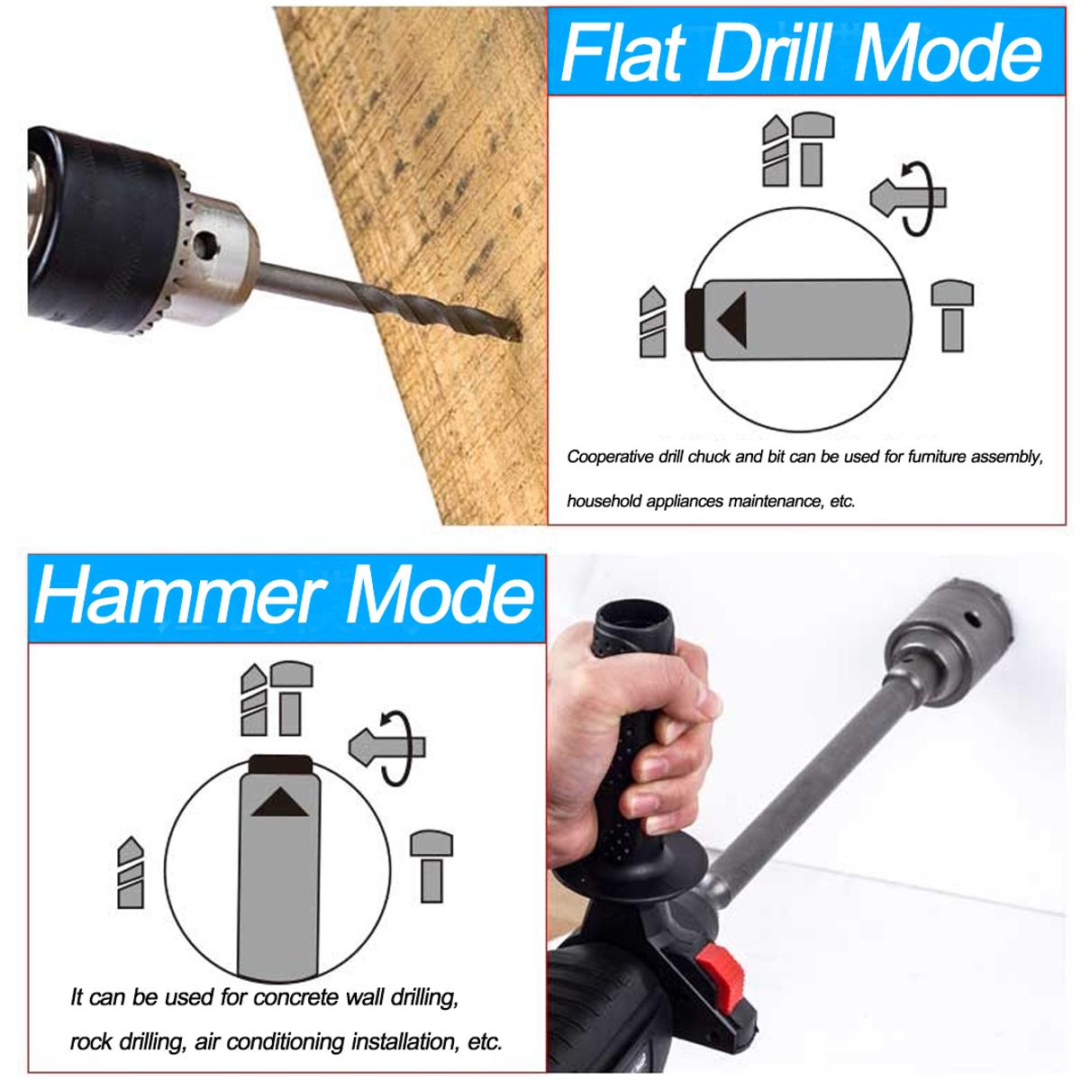 18V Multifunctional Brushless Electric Hammer Electric Demolition Jack Hammer Impact Drill Concrete