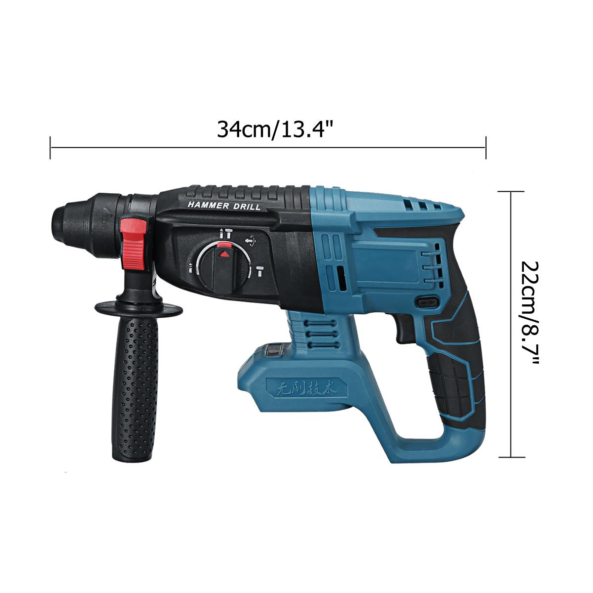 18V Multifunctional Brushless Electric Hammer Electric Demolition Jack Hammer Impact Drill Concrete