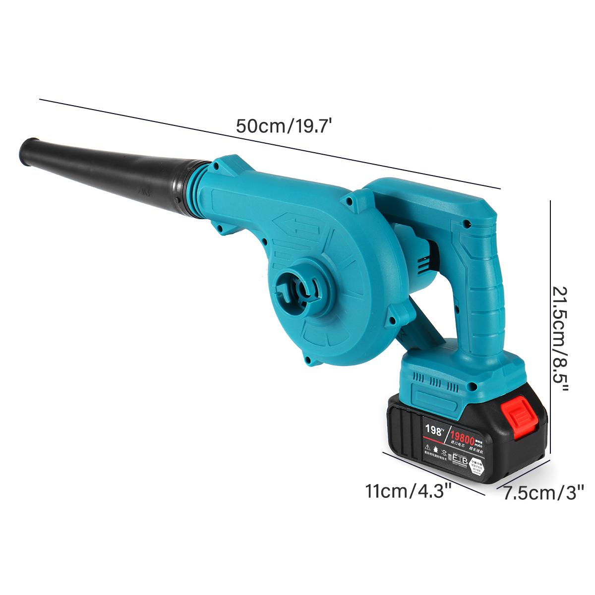 198VF 19800mAh Cordless Vacuum Blower Clean Air Blower Garden Leaves Dust Collector Power Tool
