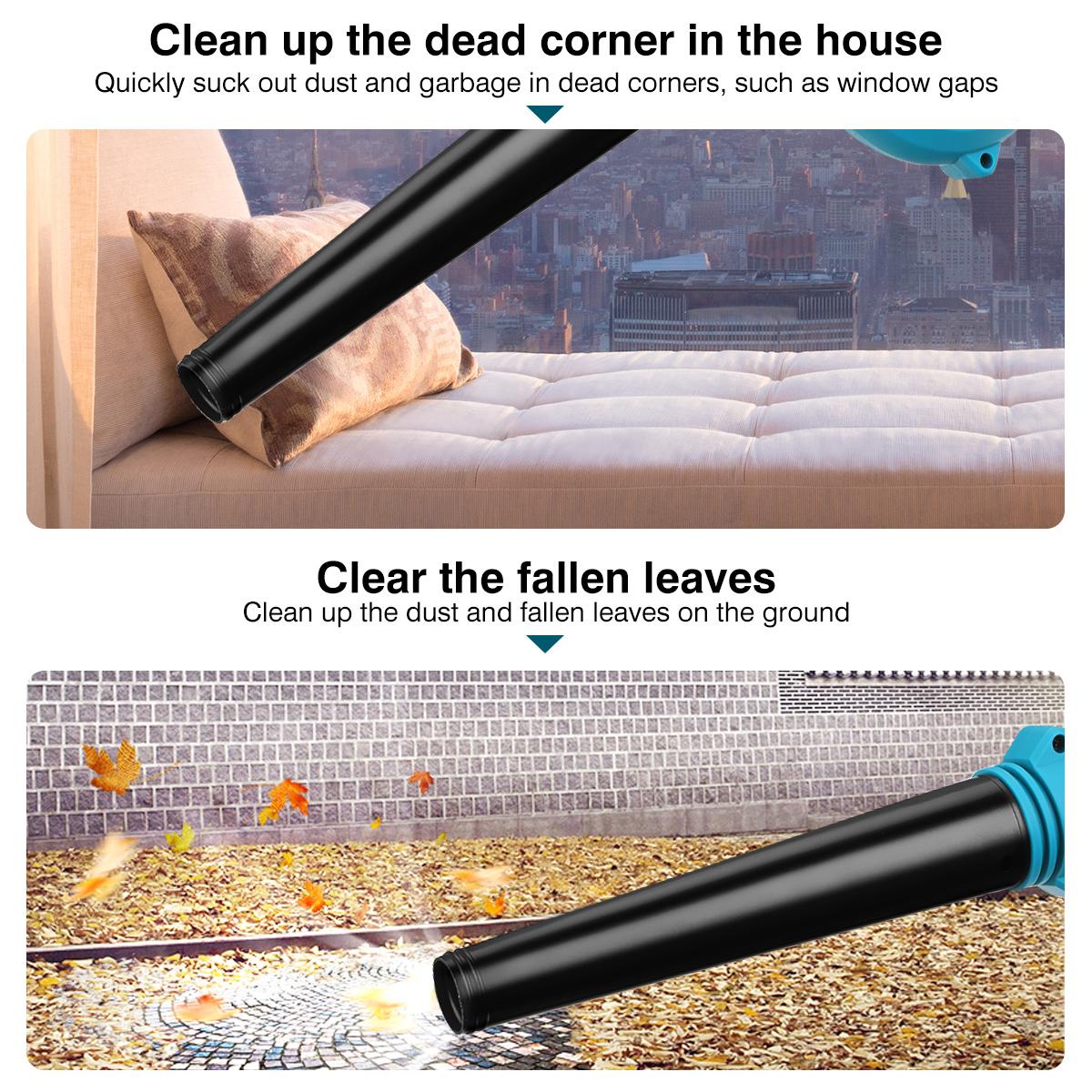 198VF 19800mAh Cordless Vacuum Blower Clean Air Blower Garden Leaves Dust Collector Power Tool