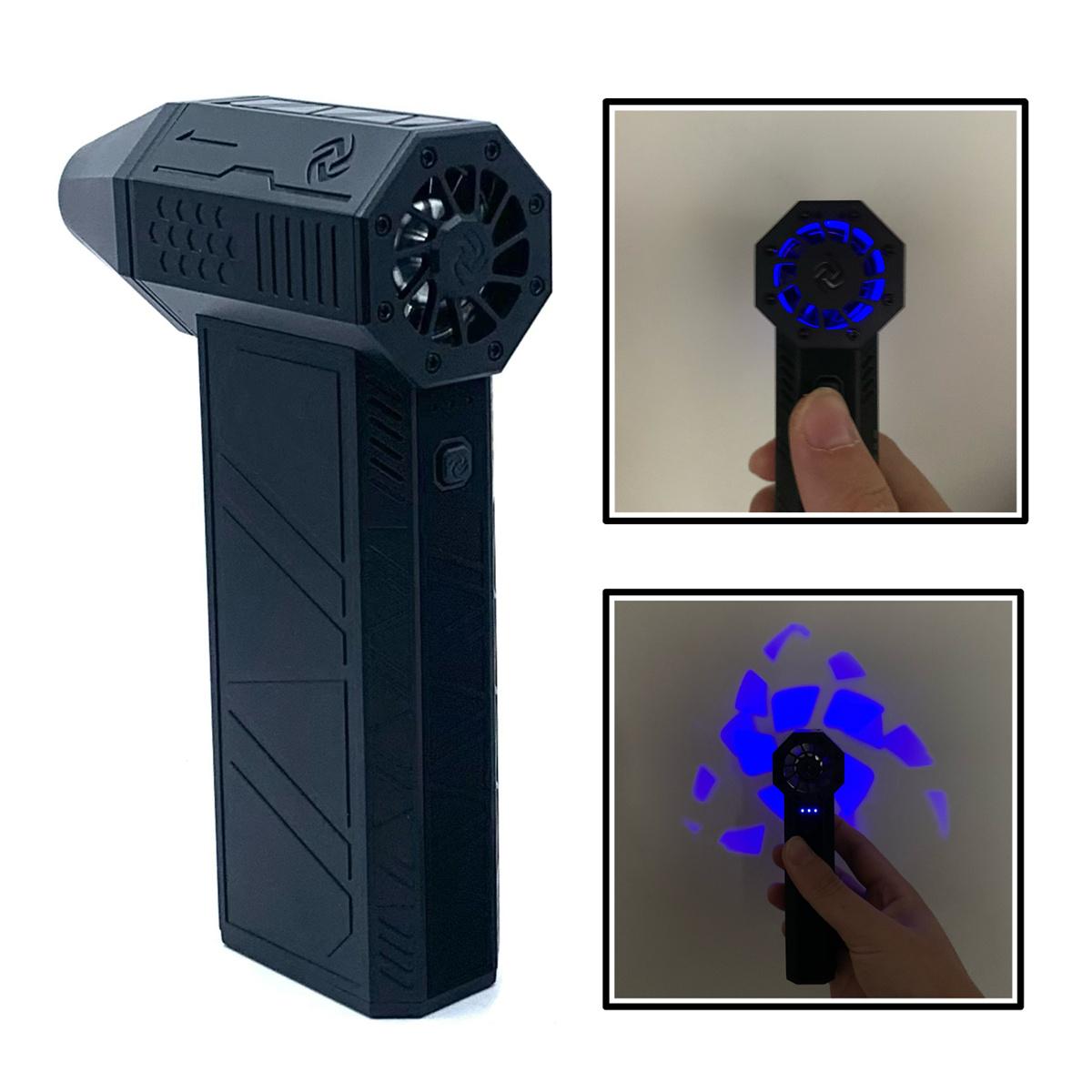 1PC Mini Turbo Fan 130,000RPM Turbo Violent Fan High Speed Brushless Motor Powerful Blower Duct Fan Build in 21700 Batteries