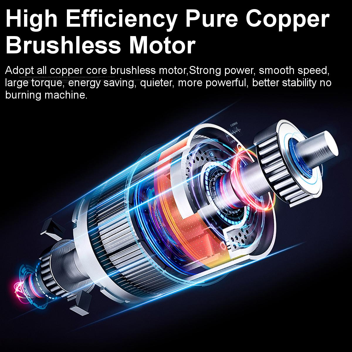2 in1 18V 588N.m. Li-Ion Brushless Cordless Electric 1/2 Wrench 1/4 Screwdriver Drill