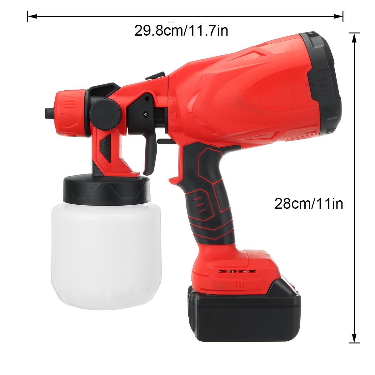 21V 1300mAh Paint Spray Guns Craft Painting Tool Spray Model Airbrush Electric Paint Sprayer W/ 1/2 Battery