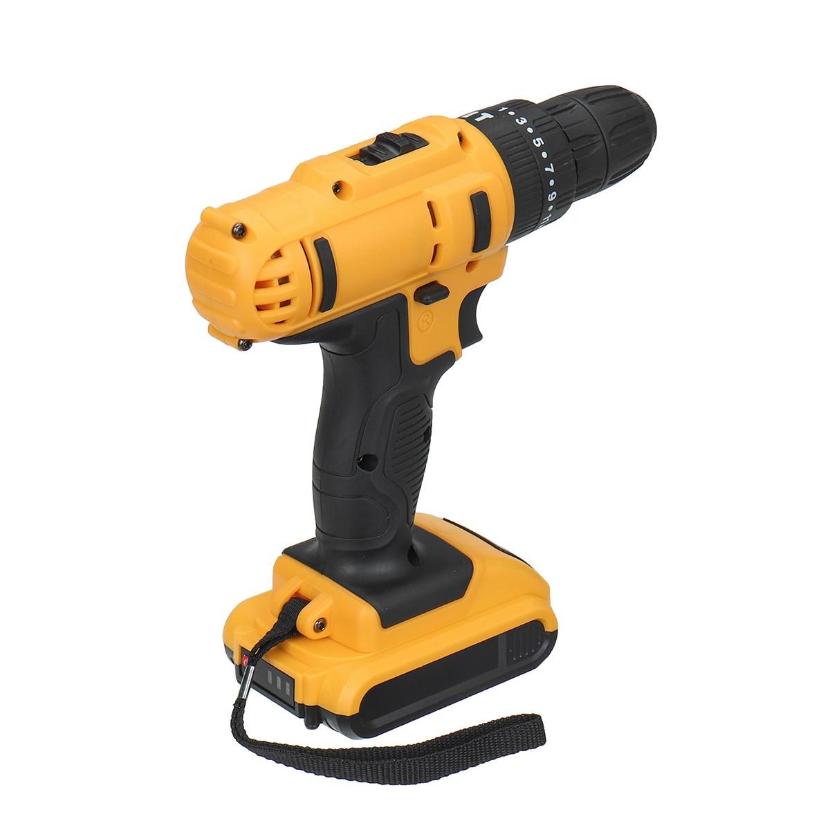 21V Multifunctional Handheld Drill with Digital Display Battery Powerful 1450RPM 180W Rated Power & Rechargeable Lithium-Ion Battery