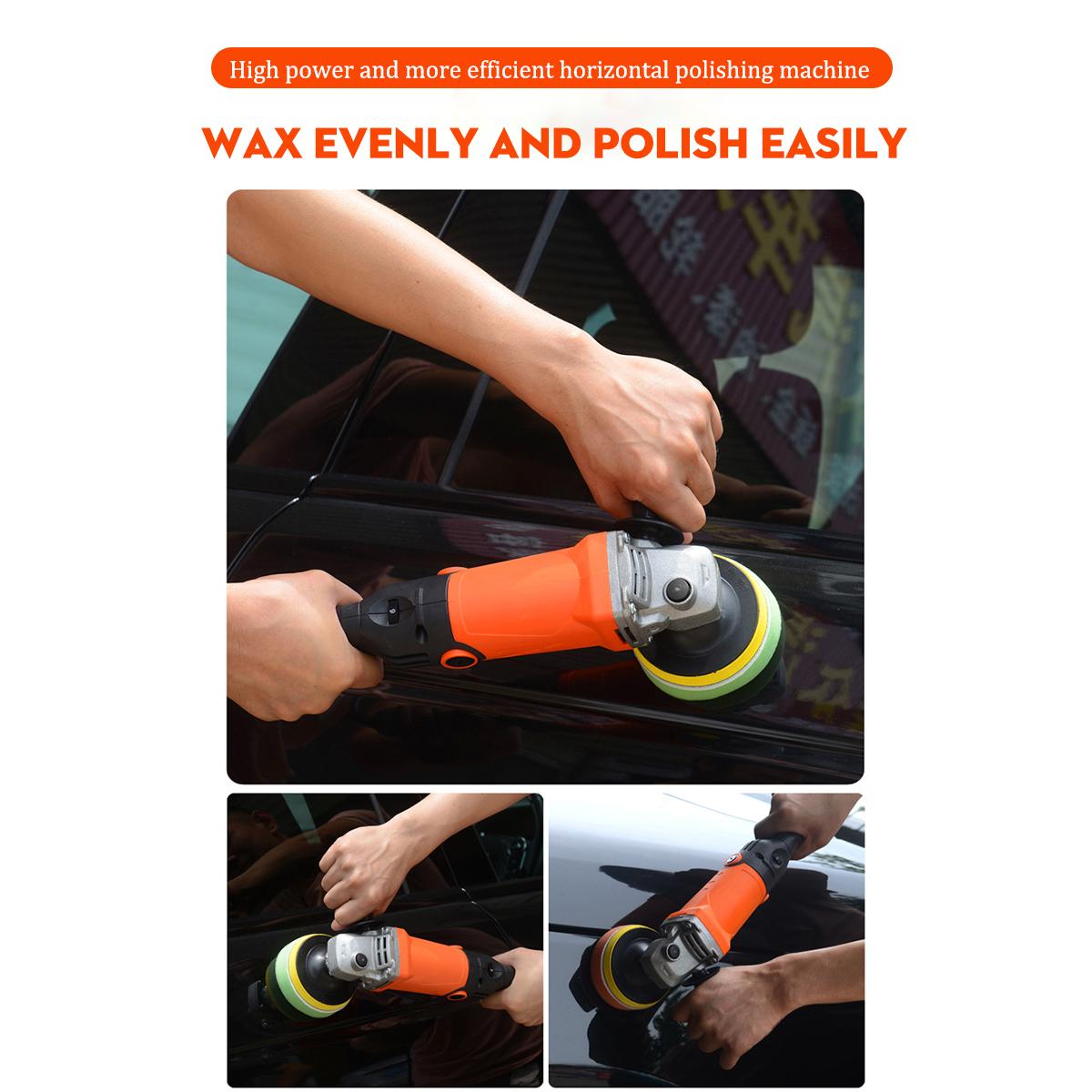 220V 2000W Black + Orange ABS 6000-8800r Electric Polisher For Automobile, Woodworking, Furniture Industry, Hardware, Electronic Components