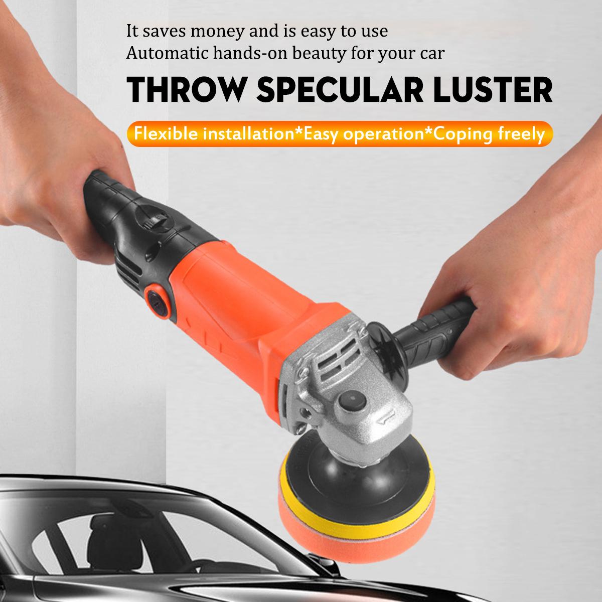 220V 2000W Black + Orange ABS 6000-8800r Electric Polisher For Automobile, Woodworking, Furniture Industry, Hardware, Electronic Components