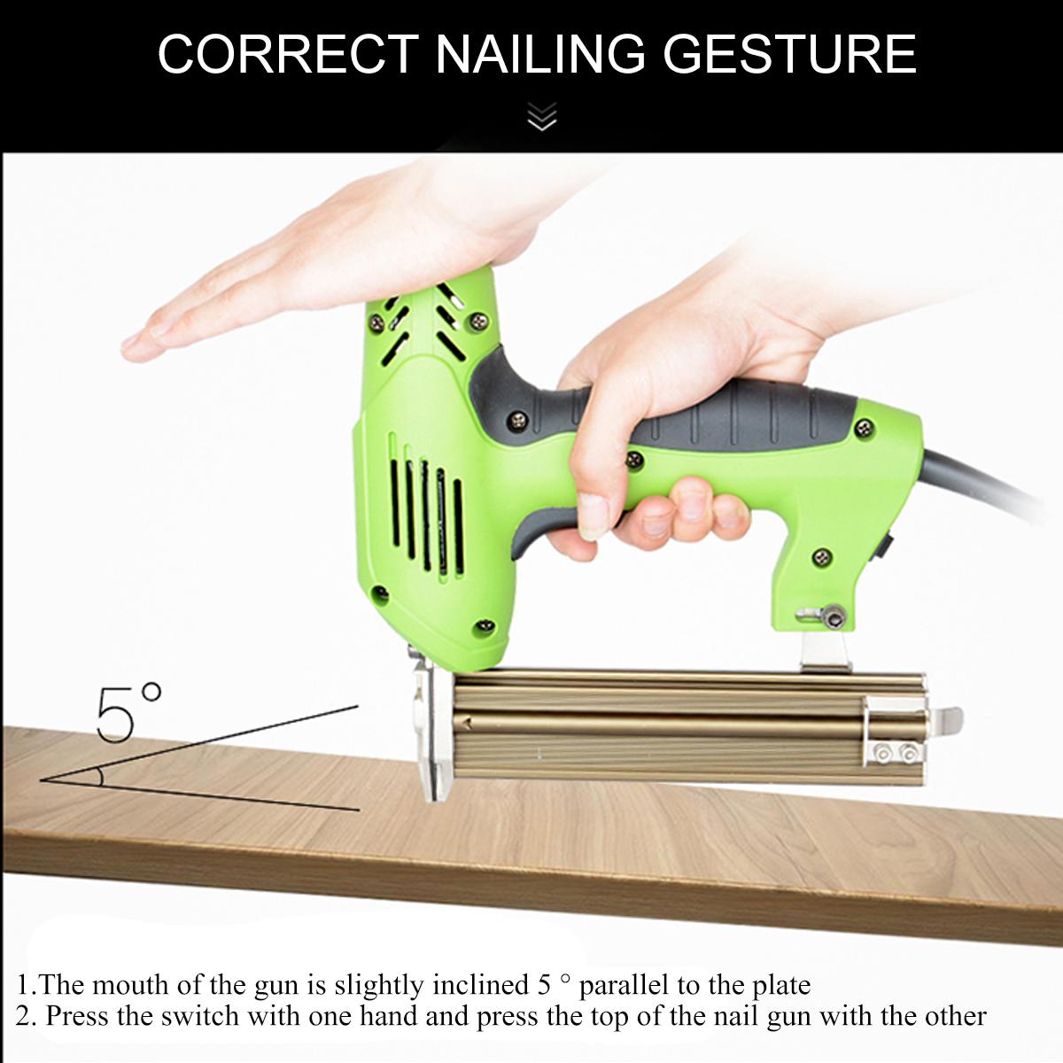 220V Electric Tacker Stapler Power Tools Furniture Staple Guns for Frame with Nails and Woodworking Nail Guns