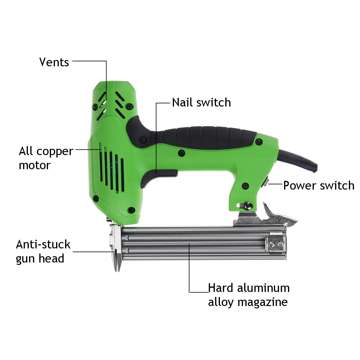 220V Electric Tacker Stapler Power Tools Furniture Staple Guns for Frame with Nails and Woodworking Nail Guns