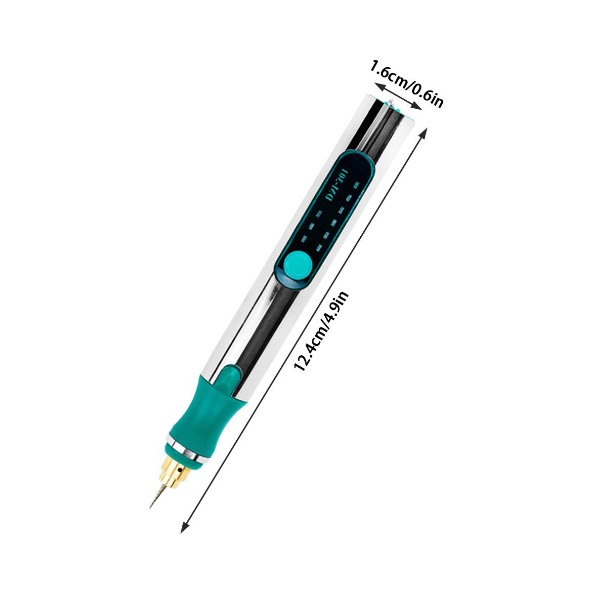 25000RPM Portable Mini Electric Grinder 3 Gears Carving Rotary Pen Drill Engraving Grinding Tool W/ Battery Indicator